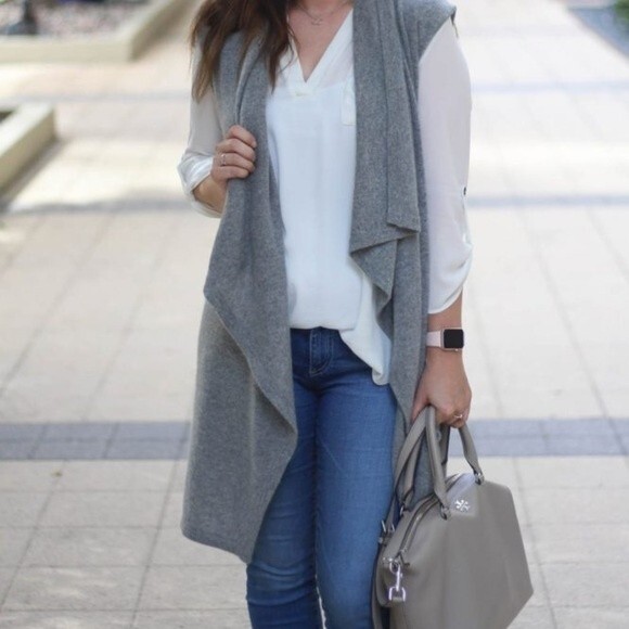 WITCHERY Sleeveless  Knit Vest in Charcoal S/M NWT - Picture 2 of 13